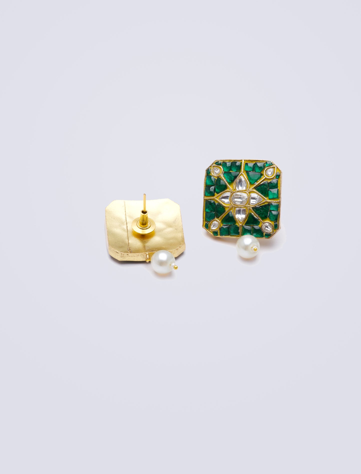 Traditional Emerald Stud Earrings