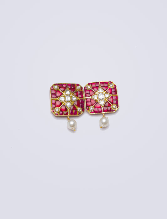 Traditional Ruby Stud Earrings