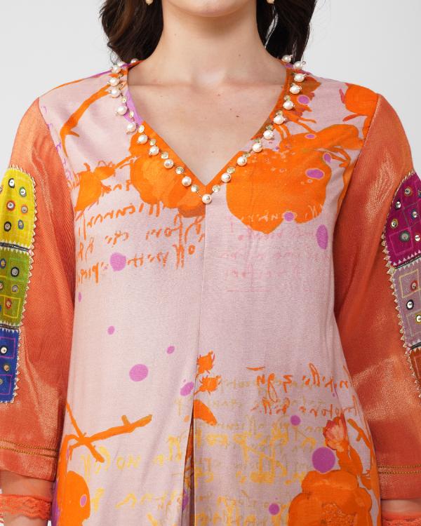 Banjara Bloom Box-pleated Kurta Set