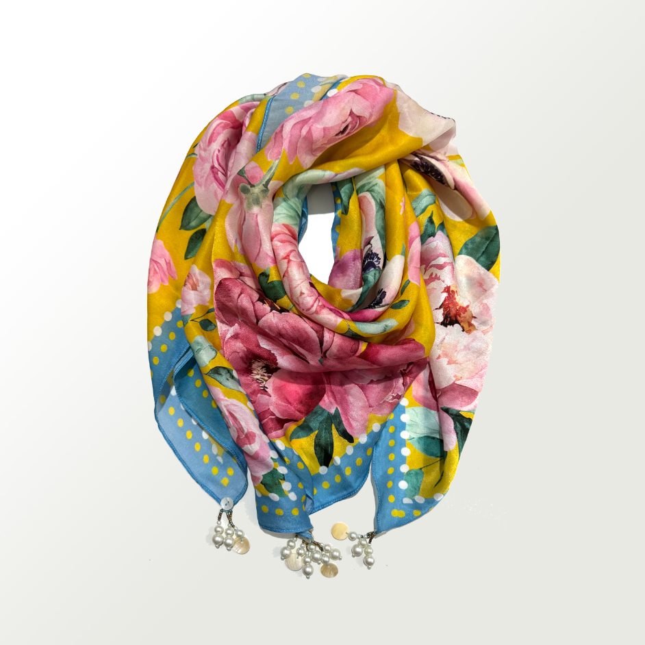 Peony Satin Scarf