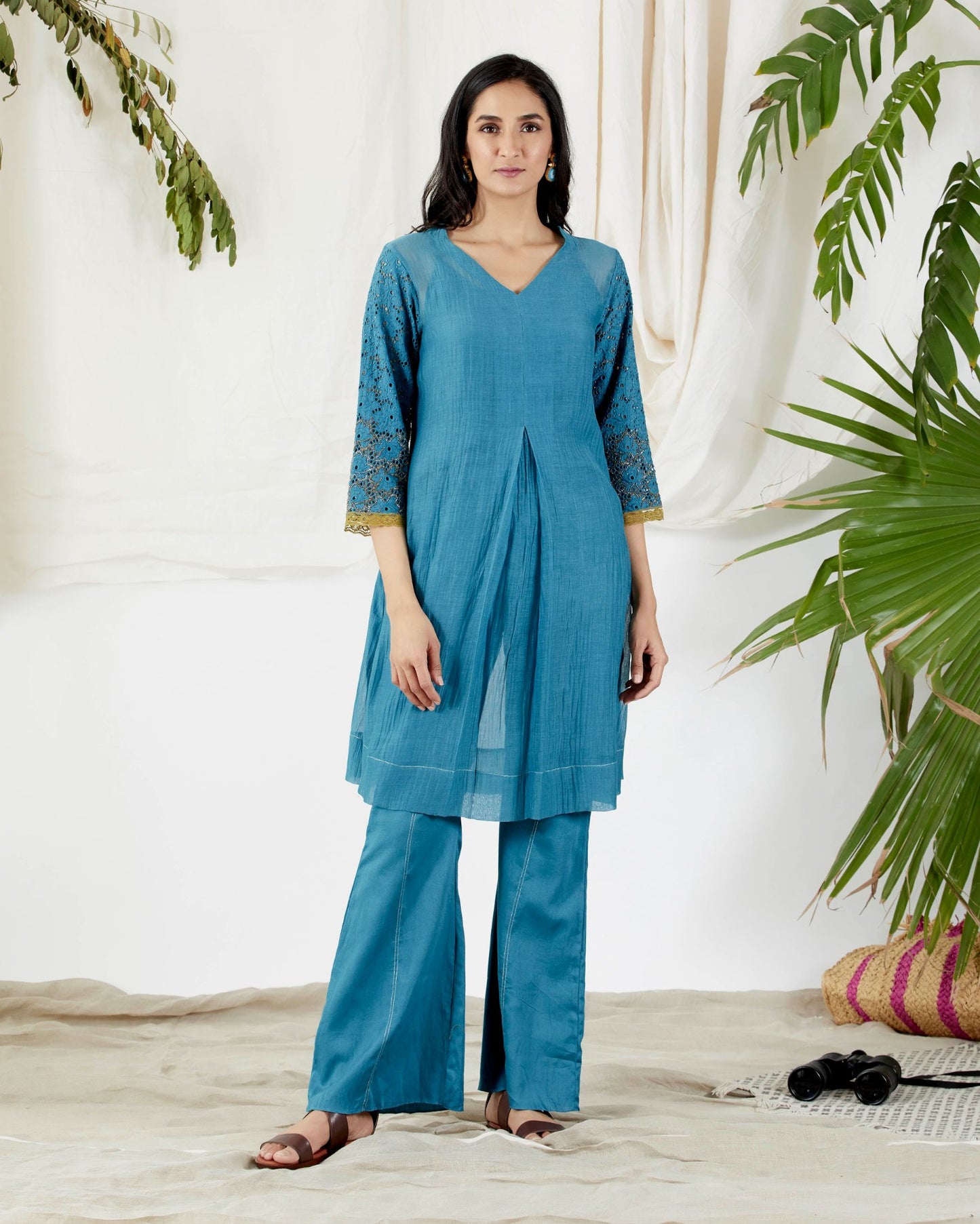 BRODERIE ANGLAISE TUNIC SET