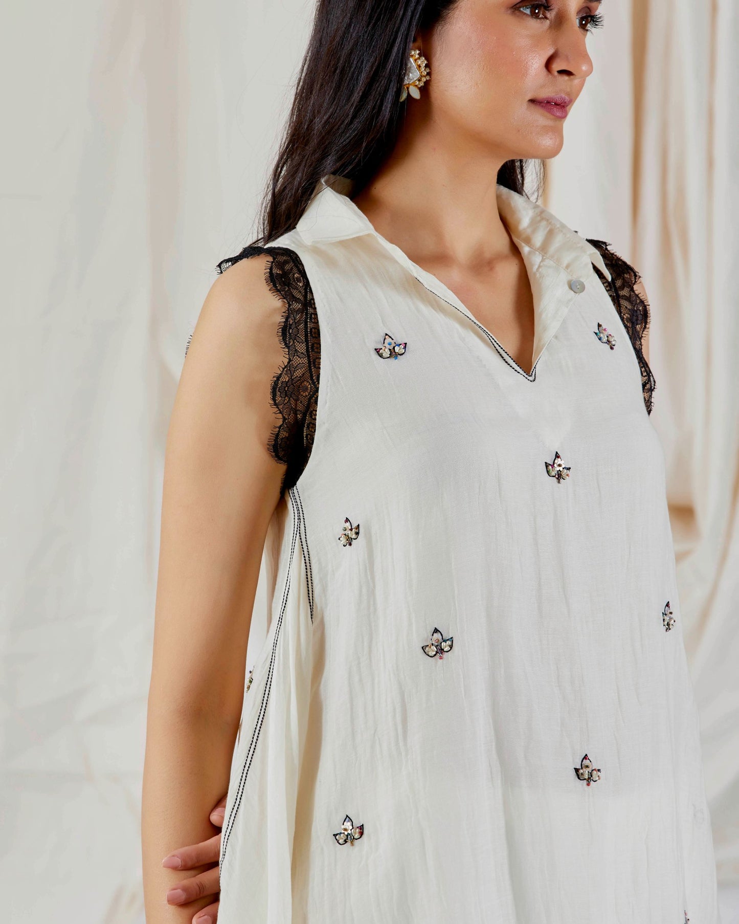 PEARL LEAF ASYMMETRICAL TUNIC SET