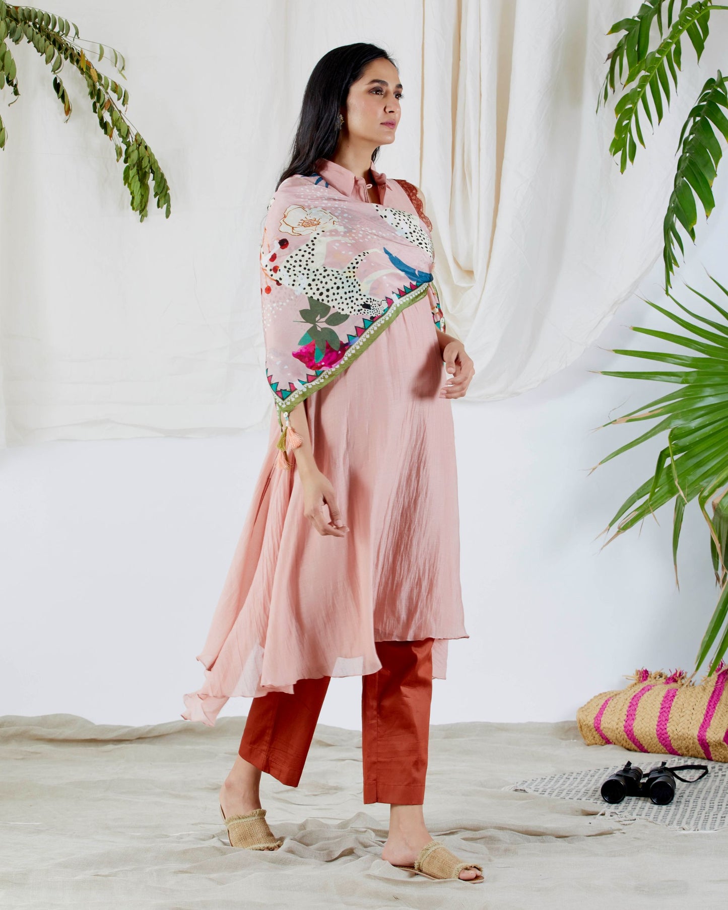 BOUQUET ASYMMETRICAL TUNIC SET