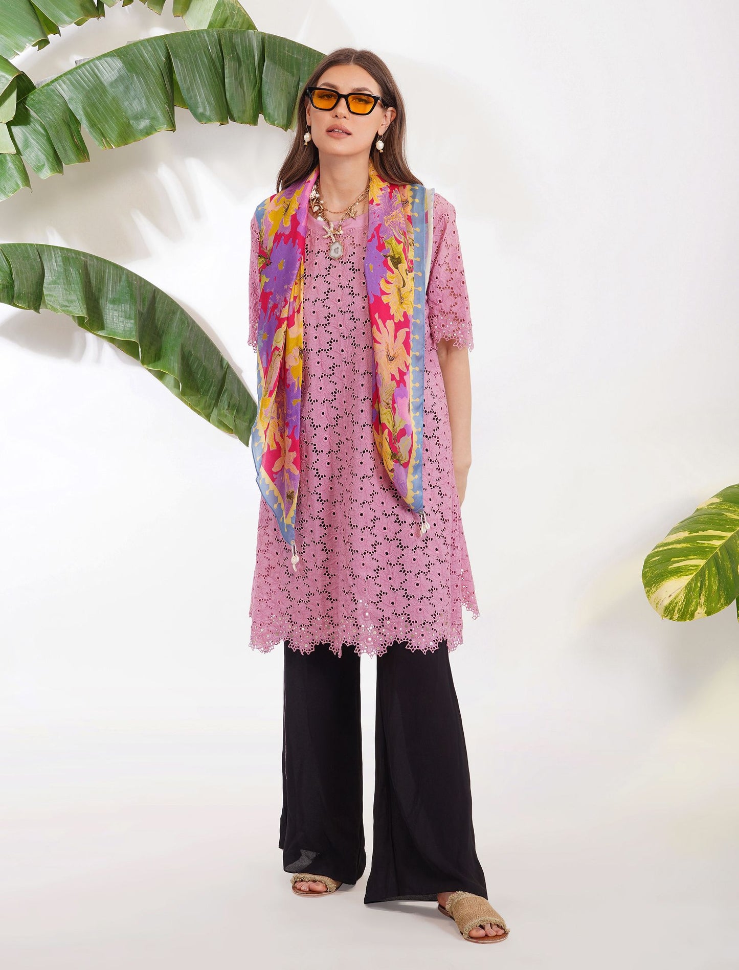 BRODERIE ANGLAISE TUNIC SET