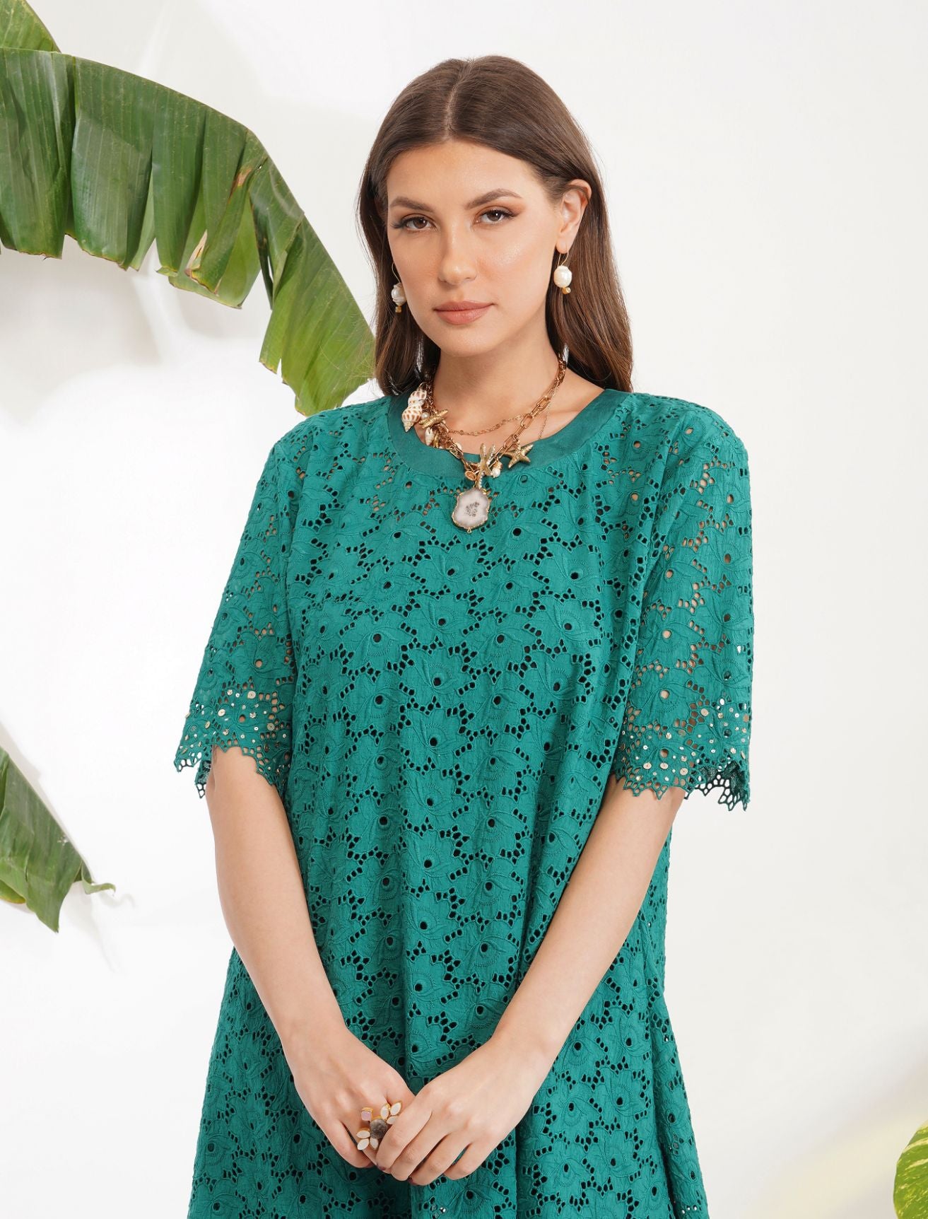 BRODERIE ANGLAISE TUNIC SET