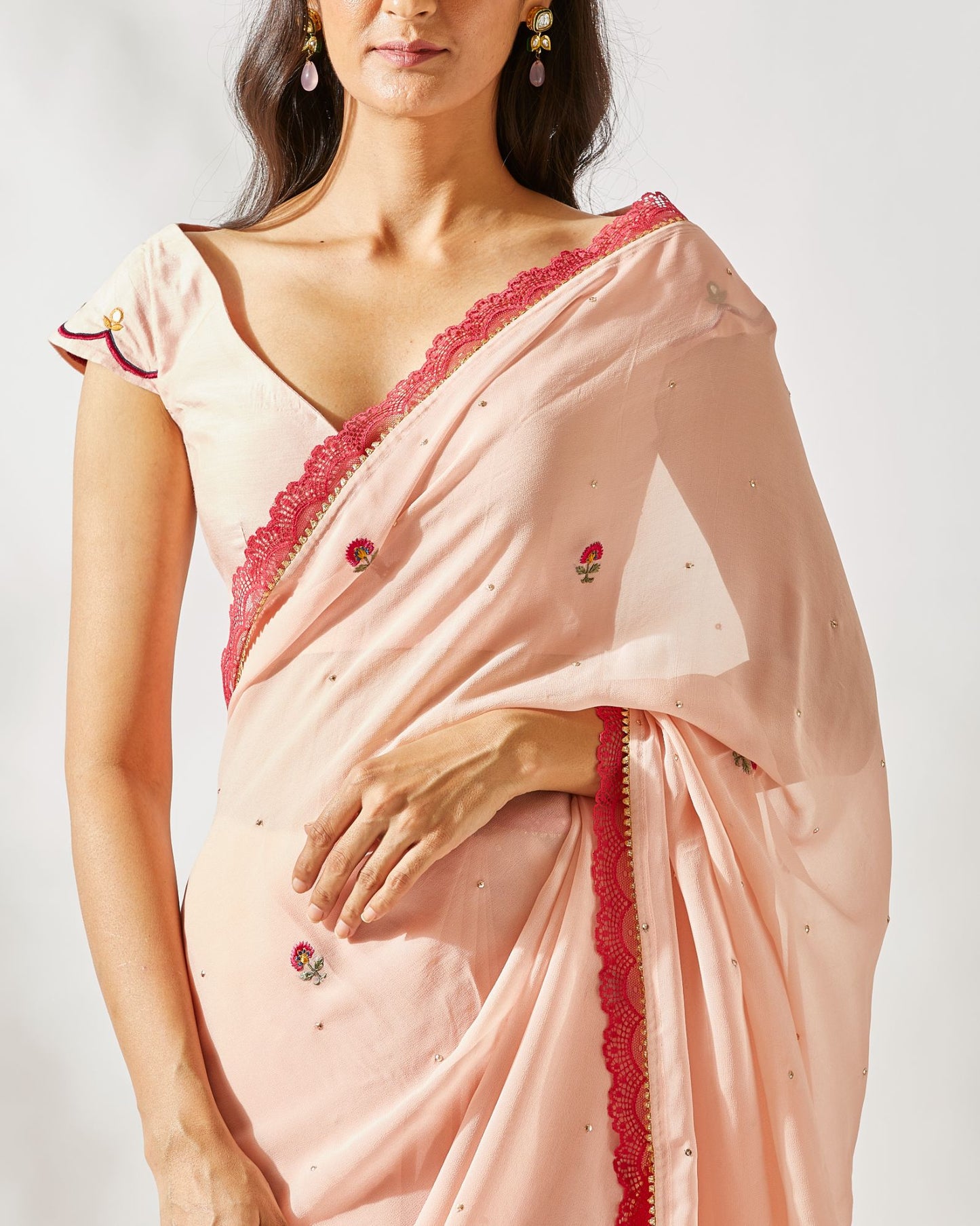 VINTAGE CARNATION SAREE