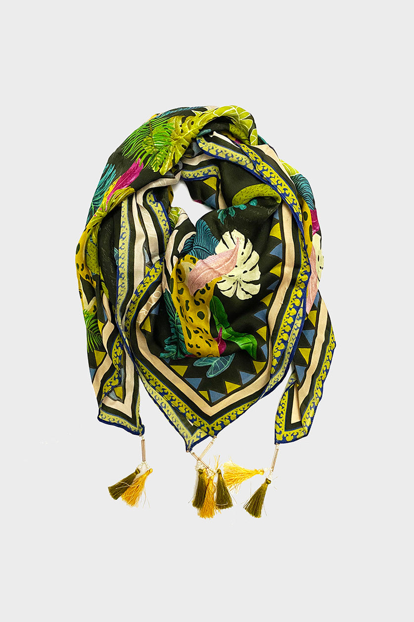 TROPICAL SATIN SCARF