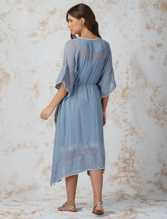 BAROQUE WORK PIGEON BLUE KAFTAN