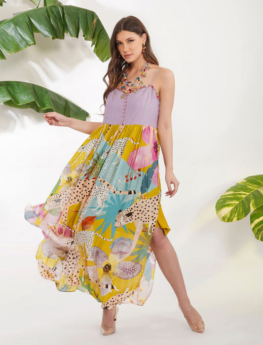 LEOPARD ABSTRACT DRESS