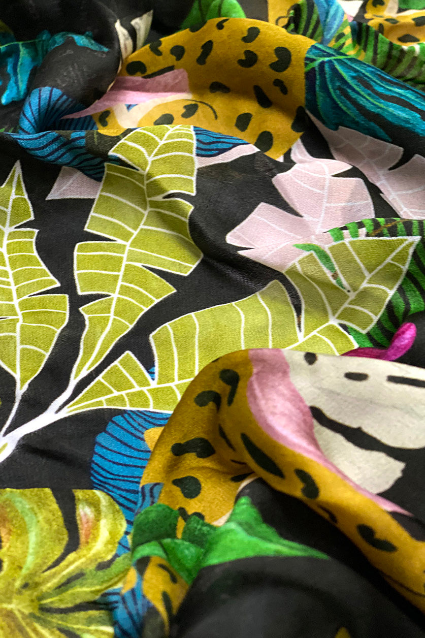 TROPICAL SATIN SCARF